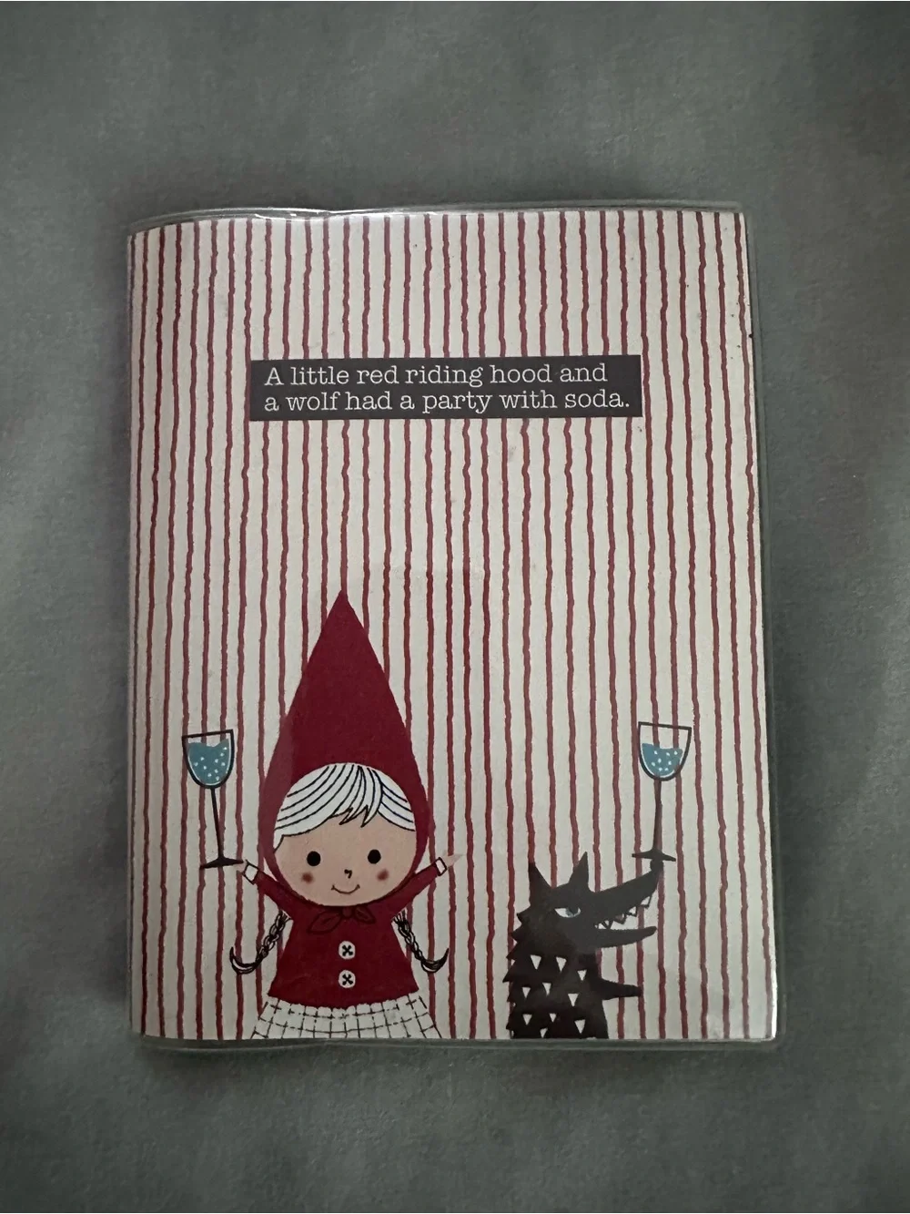 Little Red Riding Hood Quirky Photo Album - Red Striped Design